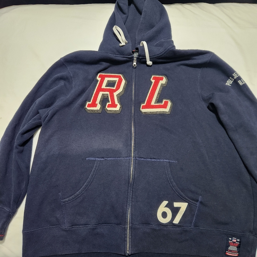 Ralph Lauren Polo Jeans Company Hoodie Full Zip  Medium RL Logo